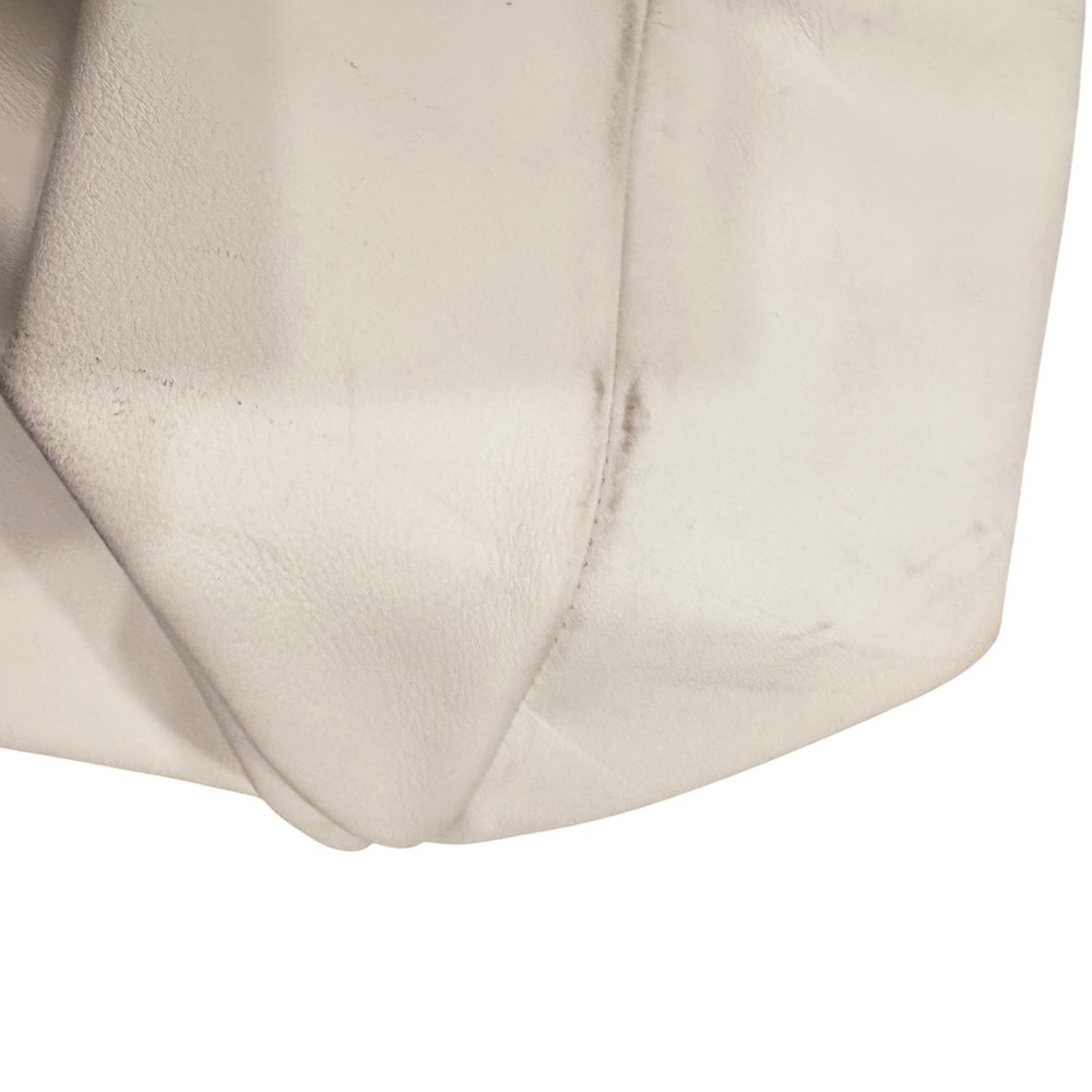 LDT Lily Tote Bag White‎ Nappa Leather Pink Inside Preloved 18x12x5 Slouchy$298 - Picture 14 of 16